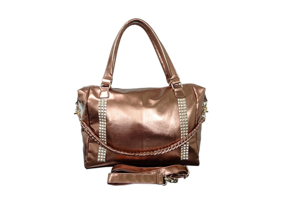 Metallic gold handbag