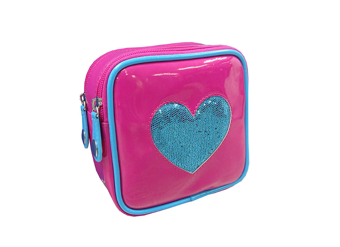 Double Zipperr Square Cosmetic Bag