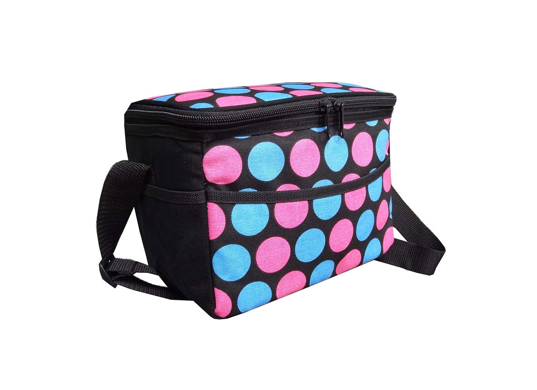 Dotted Canvas Cooler Bag side