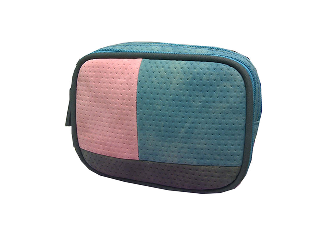 Two Compartment Cosmetic Bag Side