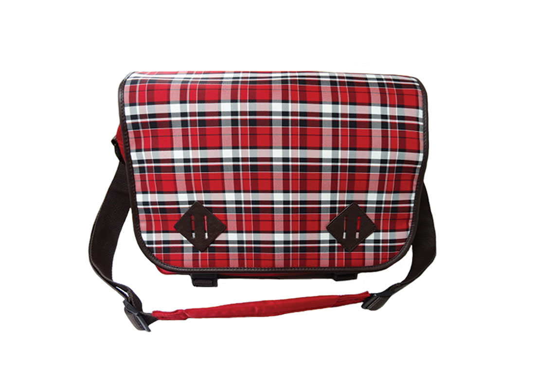 Plaid Messenger Bag