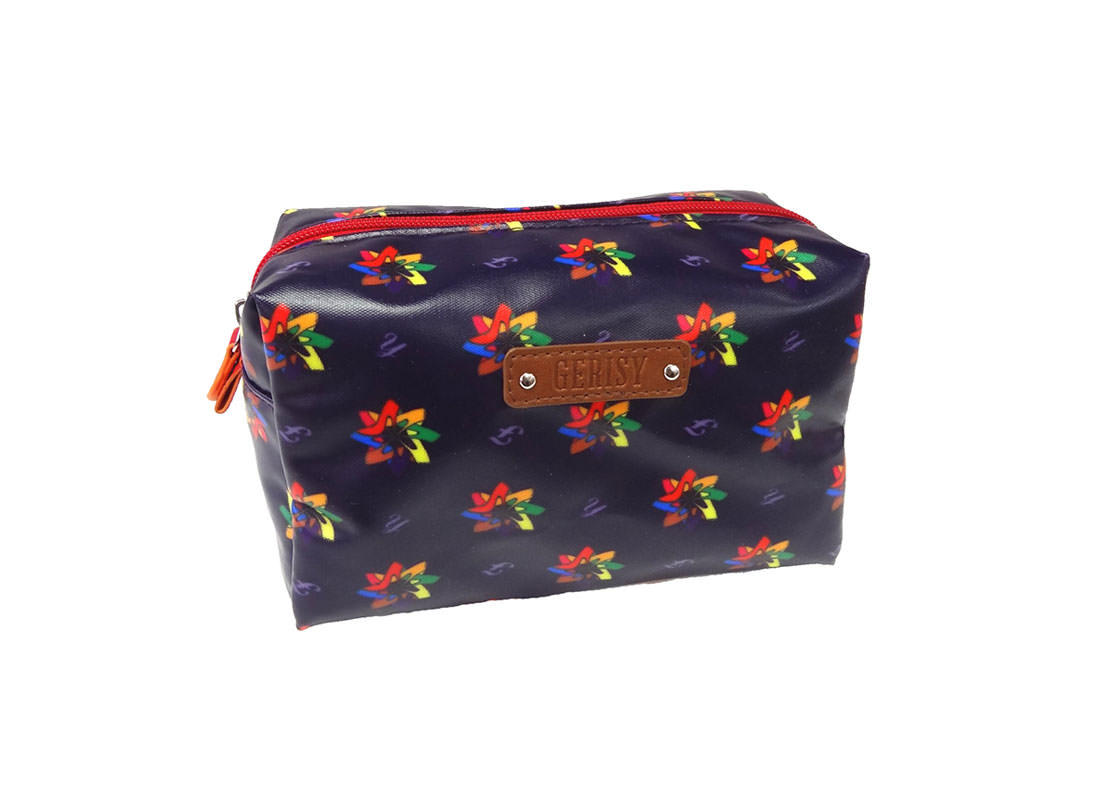 High-Heeled Shoe in Kaleidoscopic Pattern Cosmetic Bag