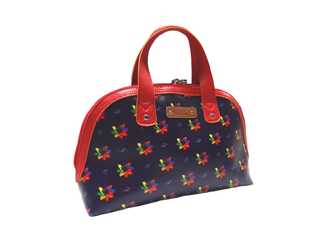 Small Tote with kaleidoscopic pattern