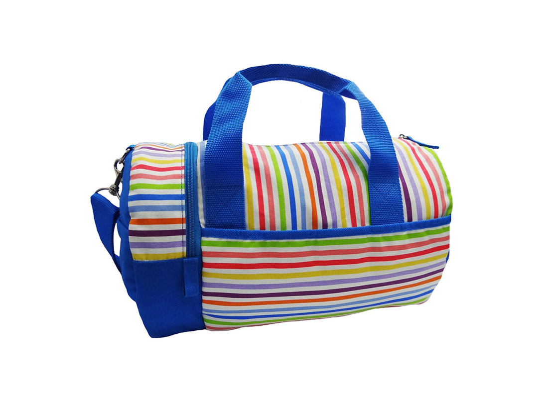 Colorful Striped Duffel Bag Back