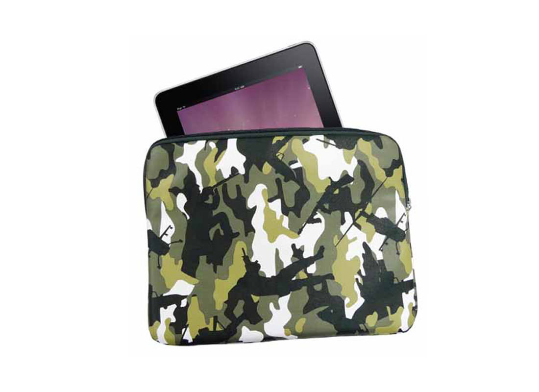 iPad Pouch with Camouflage Pattern with sample