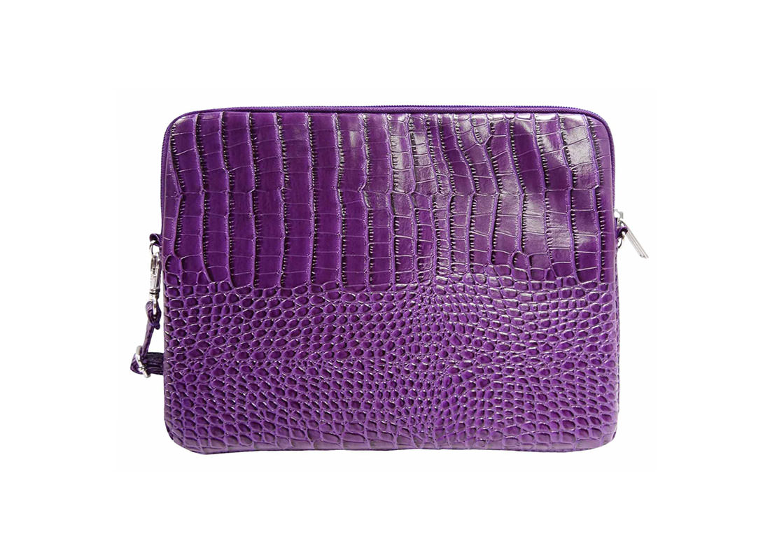 iPad Pouch with Shoulder Strap Crocodile Pattern back