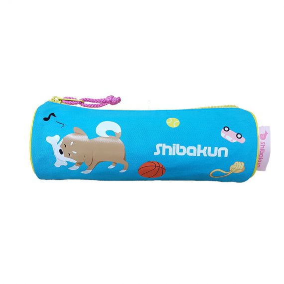 Round Shape pencil case with Shiba print