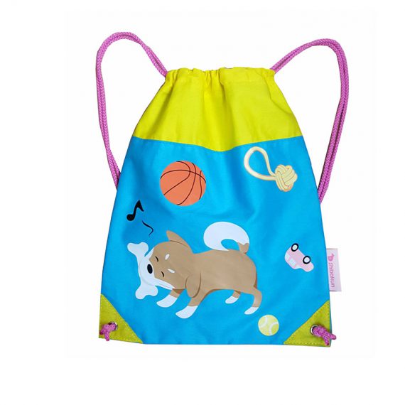 Children Drawstring bag with Shiba printing