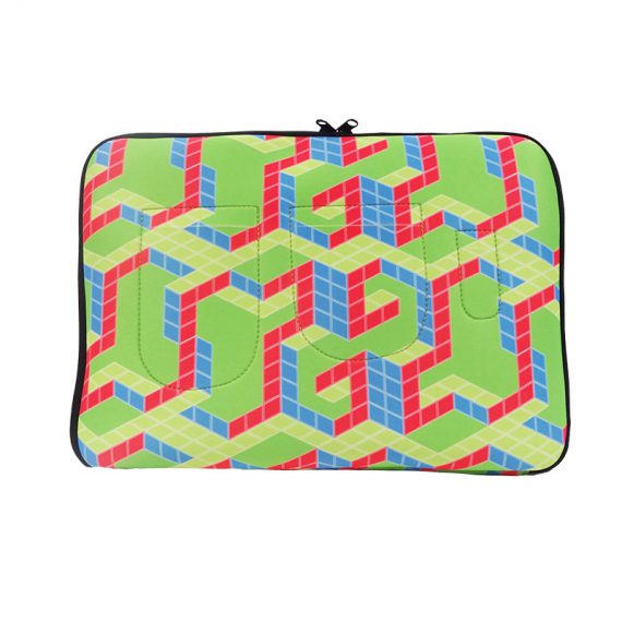 Neoprene Laptop sleeve with cubic printing