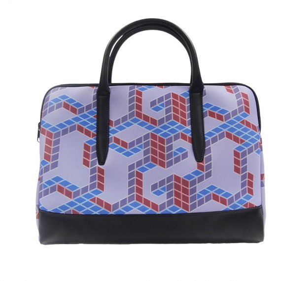 Neoprene Laptop Bag with cubic print