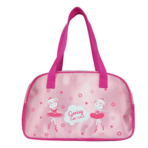 Girl Boston Bag with little ballet dancer print