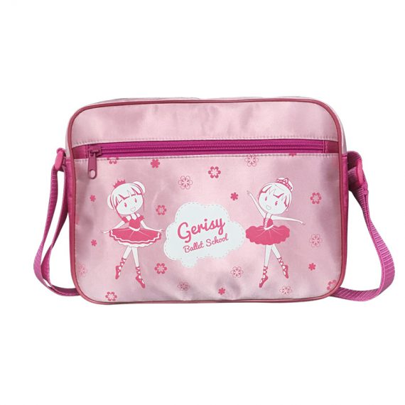 Girl Shoulder Bag with little ballet dancer print at the front