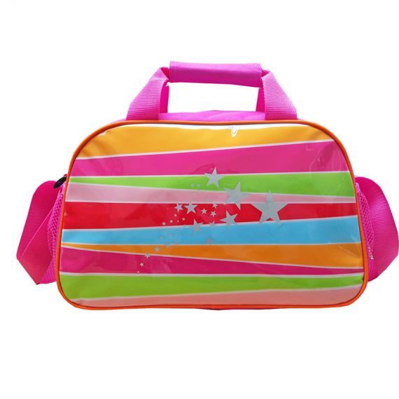 Girl shoulder bag with rainbow print at the front