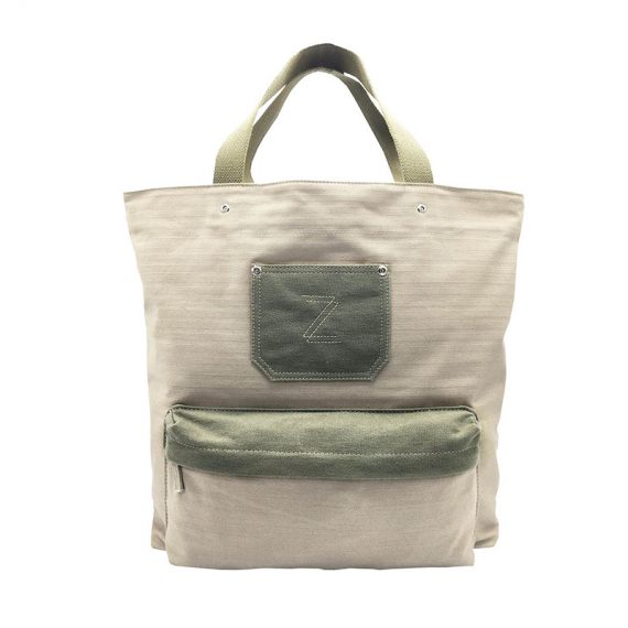 100% Cotton Tote Bag with front pocket