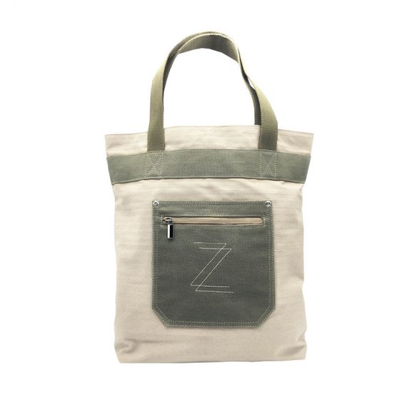 100% Cotton Tote with small front pocket