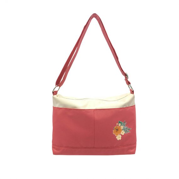 Shoulder Bag with a Hawaii flower print