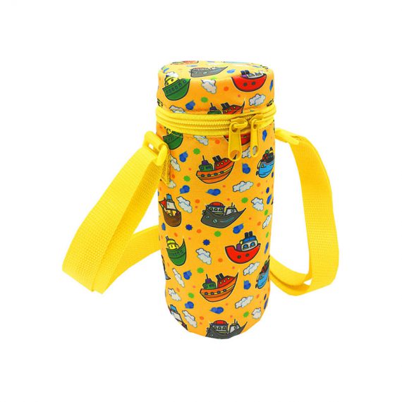 Children water bottle holder with ship print