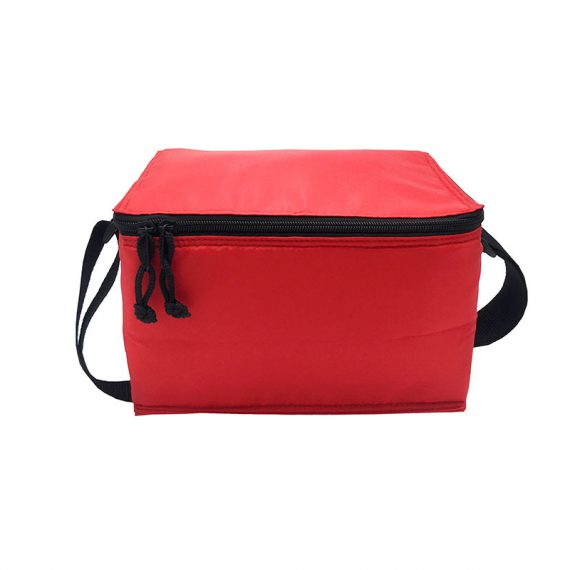 6 cans cooler bag in red
