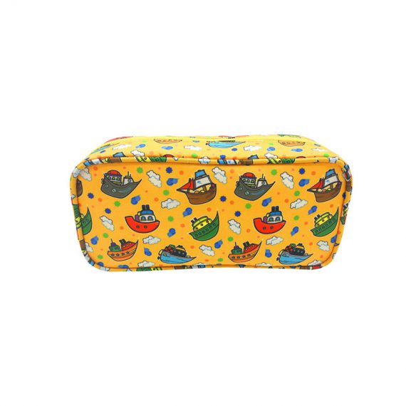 Rectangular shape pencil case with ship print