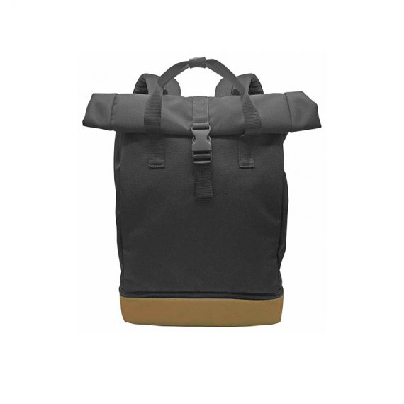 Black Roll Top Backpack