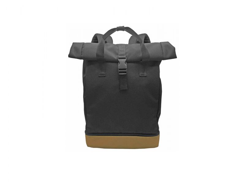 Black Roll Top Backpack