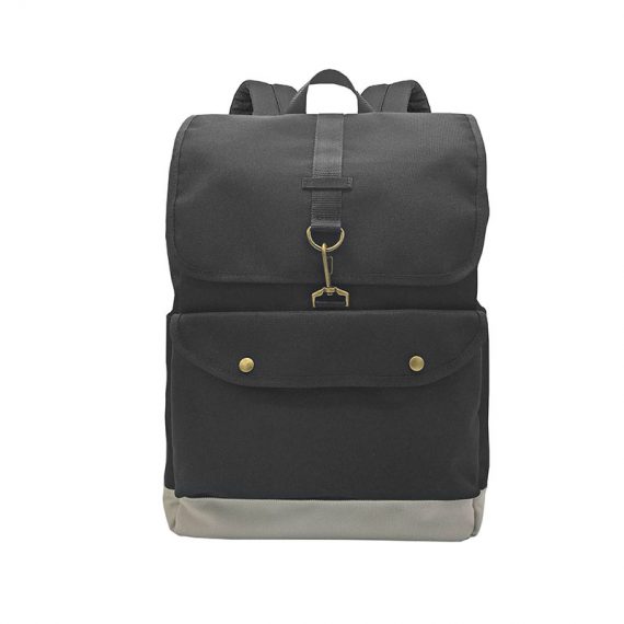 Roll top Laptop Backpack with flap