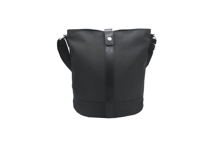 Mini Bucket Bag in Black Front