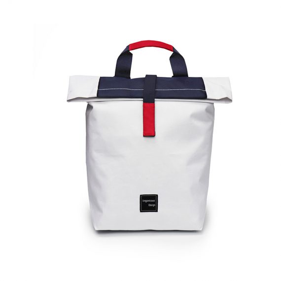 simple backpack - 20004 - white blue front