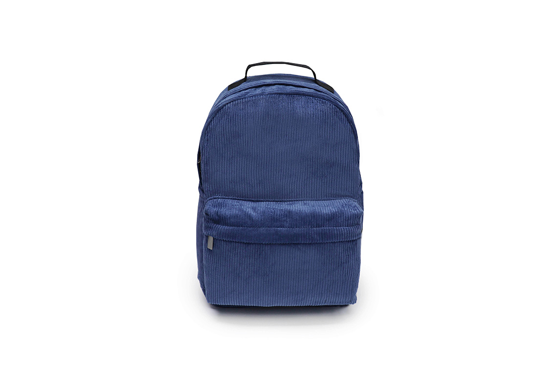 Corduroy small backpack - 21016 - blue Front