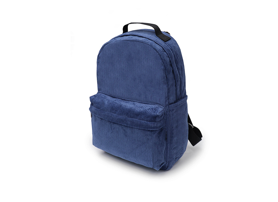 Corduroy small backpack - 21016 - blue R side