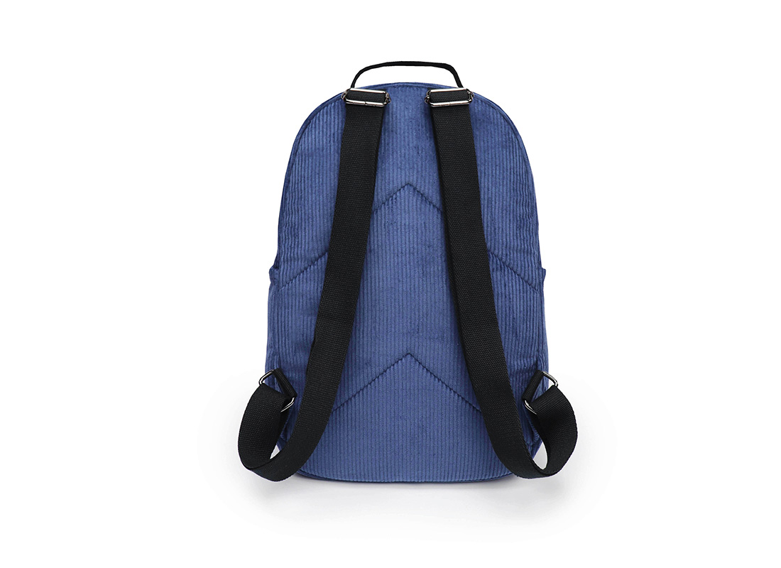 Corduroy small backpack - 21016 - blue back